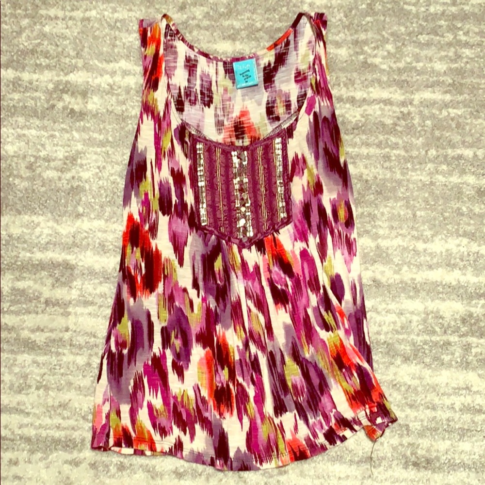 Purple Tank Top with Bling